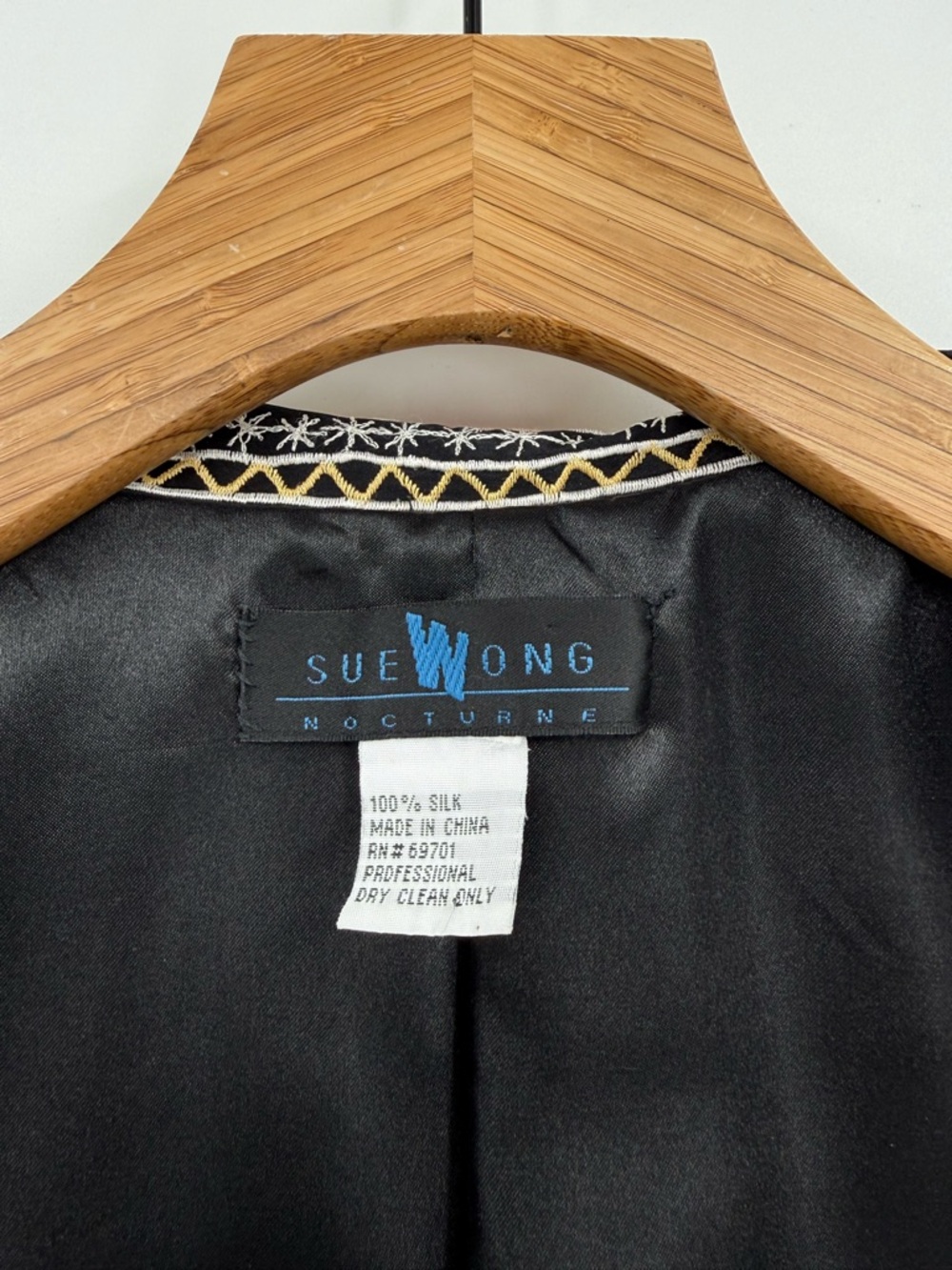 Sue Wong Nocturne 100% Silk Floral Embroidered Evening Coat Opera see meas. - Picture 3 of 16